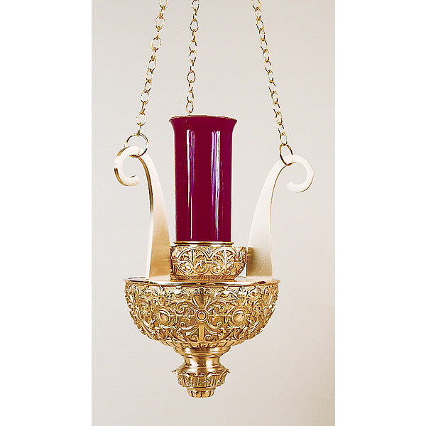 Brass or Bronze Hanging Sanctuary Lamp: 7619 Style - 14" Dia