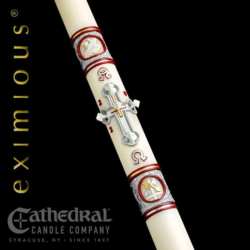 The "Upon this Rock" Eximious Paschal Candle (17 sizes)