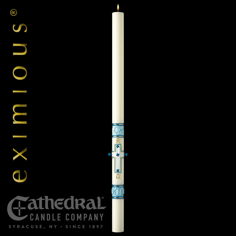 The "Most Holy Rosary" Eximious Paschal Candle (17 sizes)