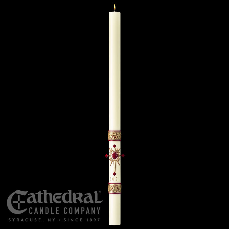 Sacred Heart Sculptwax Paschal Candle