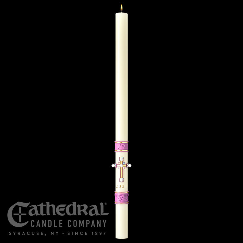 Cross of St. Francis Sculptwax Paschal Candle