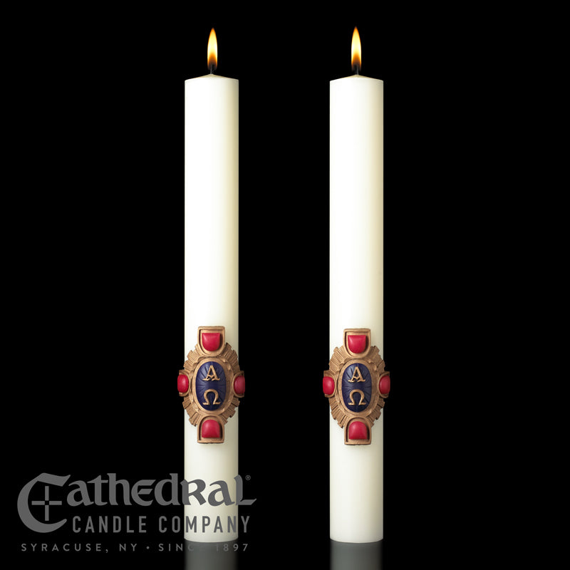 Complementing Altar Candles, Christ Victorious