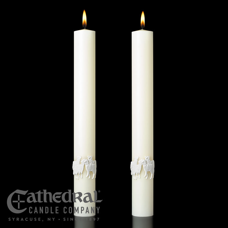 Complementing Altar Candles, The Good Shepherd