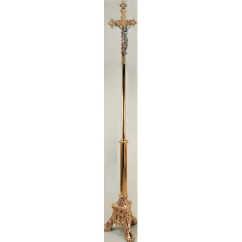Bronze Floor Processional Crucifix: 8130 Style - 94" Ht