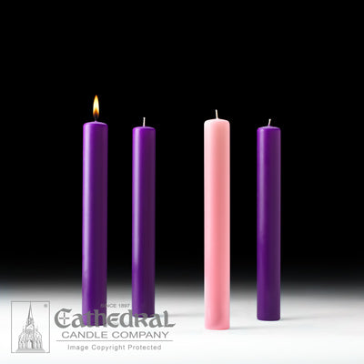 Church Advent Candle Set (1-1/2" x 12")