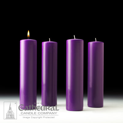 Church Advent Candle Sets - Stearine Pillar (3" x 12)