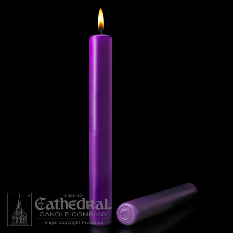 51% Beeswax Purple Altar Candles (2" dia. APE)