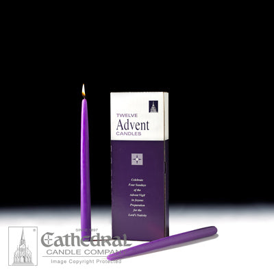 Home Advent Tapers (12"), 12 Piece Bulk Set