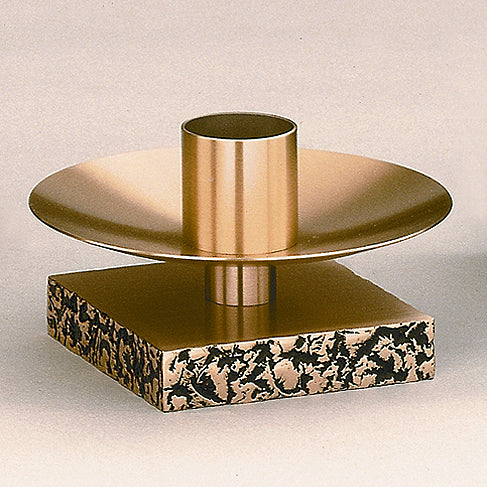 Satin Finish Bronze Altar Candlestick: 8220 Style - 1 1/2" Socket