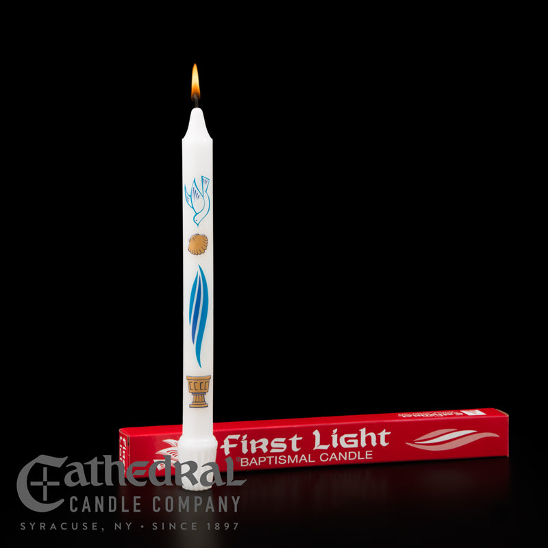 Baptismal Candle (3/4" x 9-1/4") - 24/cs