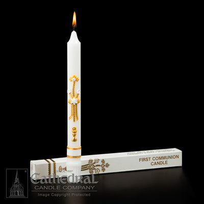 First Holy Communion Candle (7/8" x 9-1/2") (24/cs)