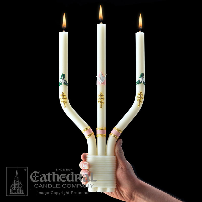 51% Beeswax Greek Triple Candle (1-1/2" x 33" x W15")