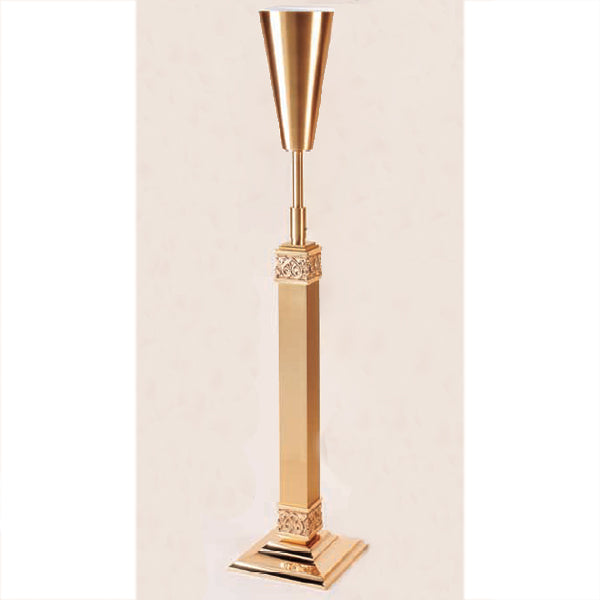Combination Finish Bronze Adjustable Floor Flower Vase: 9035 Style - 54" to 73" Ht