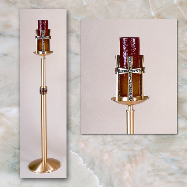 Bronze Floor Sanctuary Lamp: 9013 Style - 53" Ht