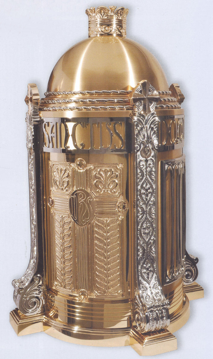 Bronze "Sanctus & IHS" Tabernacle With Dome