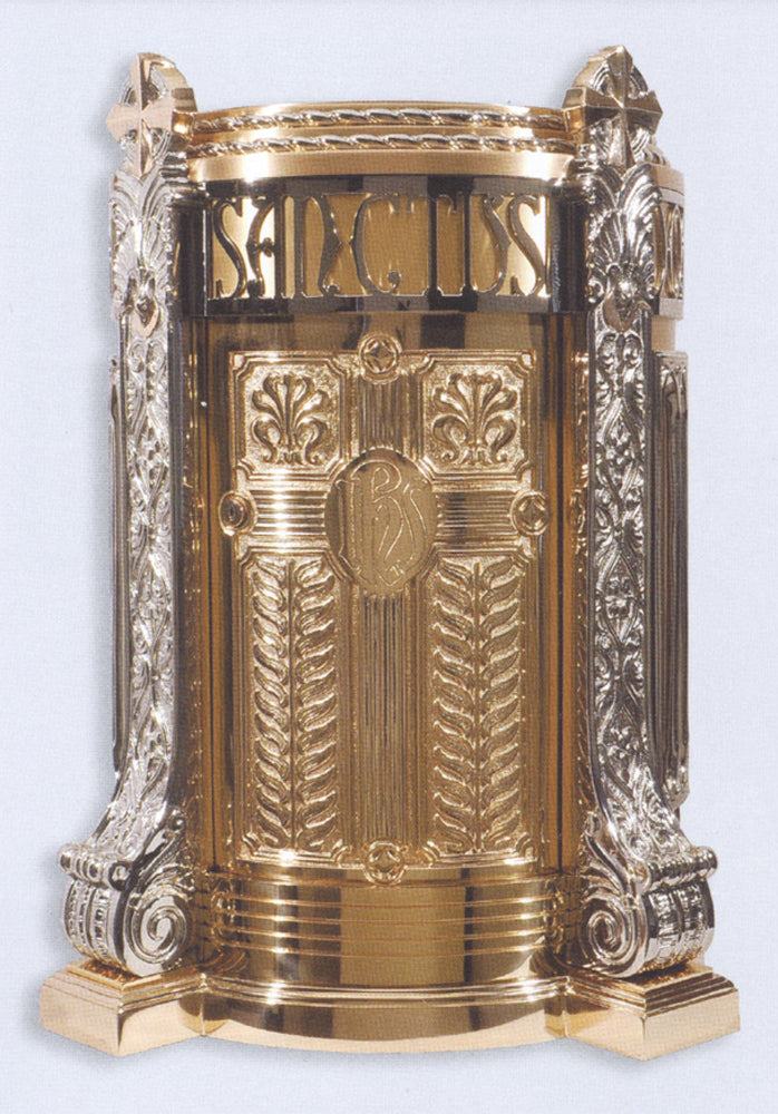 Bronze "Sanctus & IHS" Tabernacle Without Dome