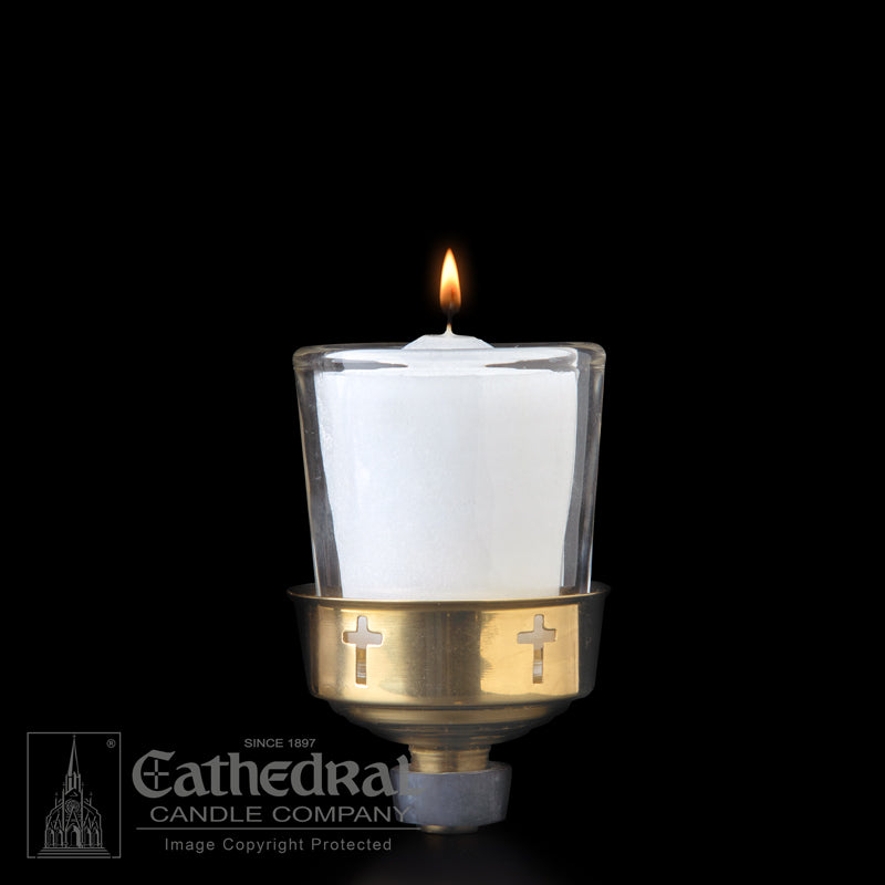10-15 Hour Brass Votive Glass Stand