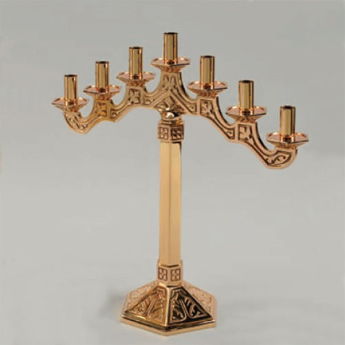 Candélabres d'autel en bronze, finition très polie, 3, 5, 7 lumières : Style 9942