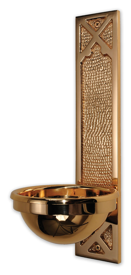 High Polish Bronze Holy Water Font: 9988 Style - 5" Dia Bowl