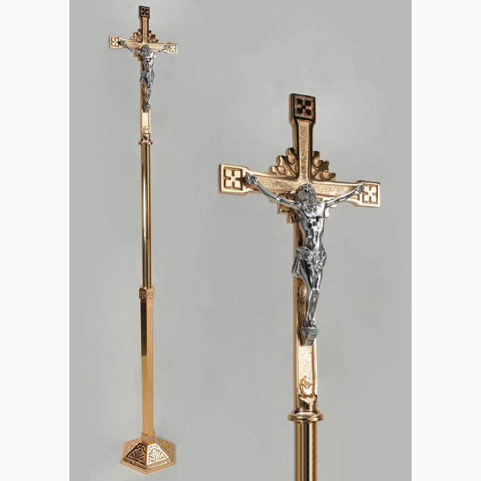 Bronze Processional Crucifix: 9942 Style - 84" Ht