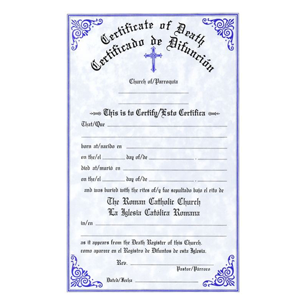 Pad of Death Certificates (pad/50)
