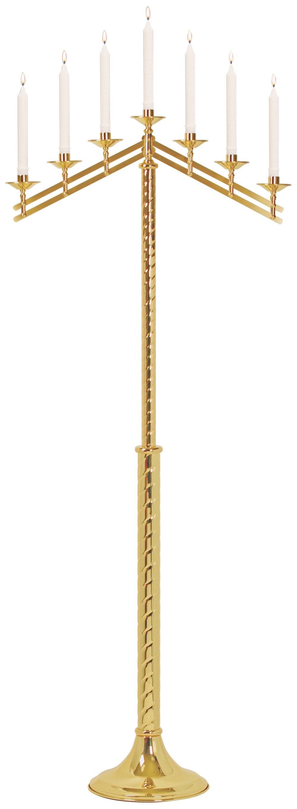 3, 5, 7 Lite - Adjustable Floor Candelabra - 7/8" Sockets - 60" Ht
