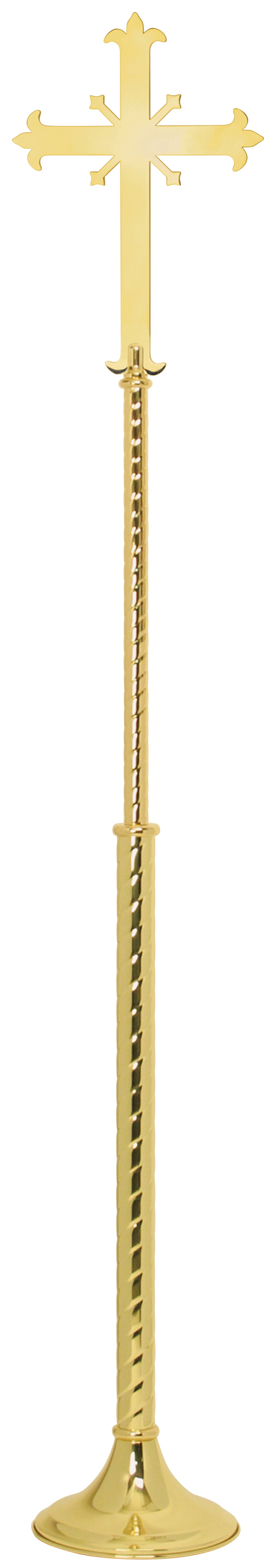 Standing Processional Cross - Fleur De Lis - 80" Ht
