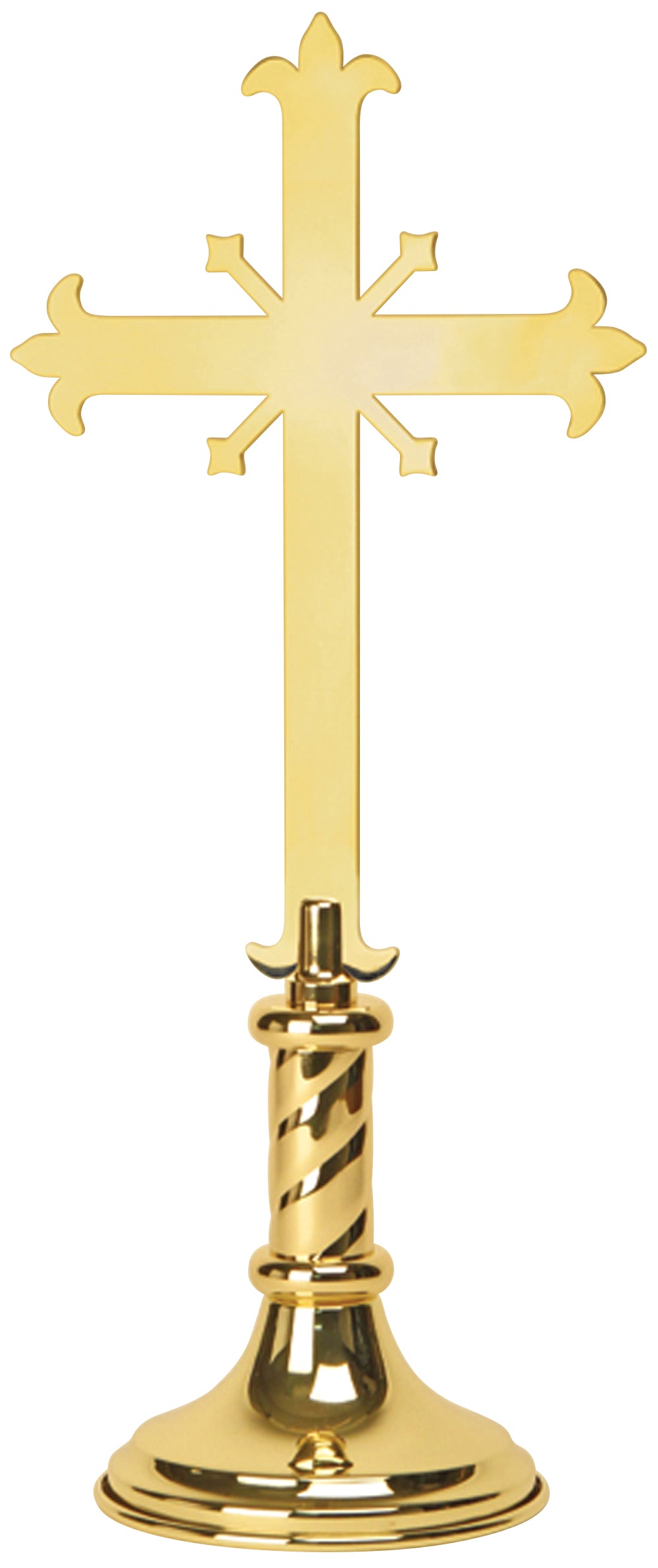 Altar Cross With or Without Corpus - Brass - 18" Ht