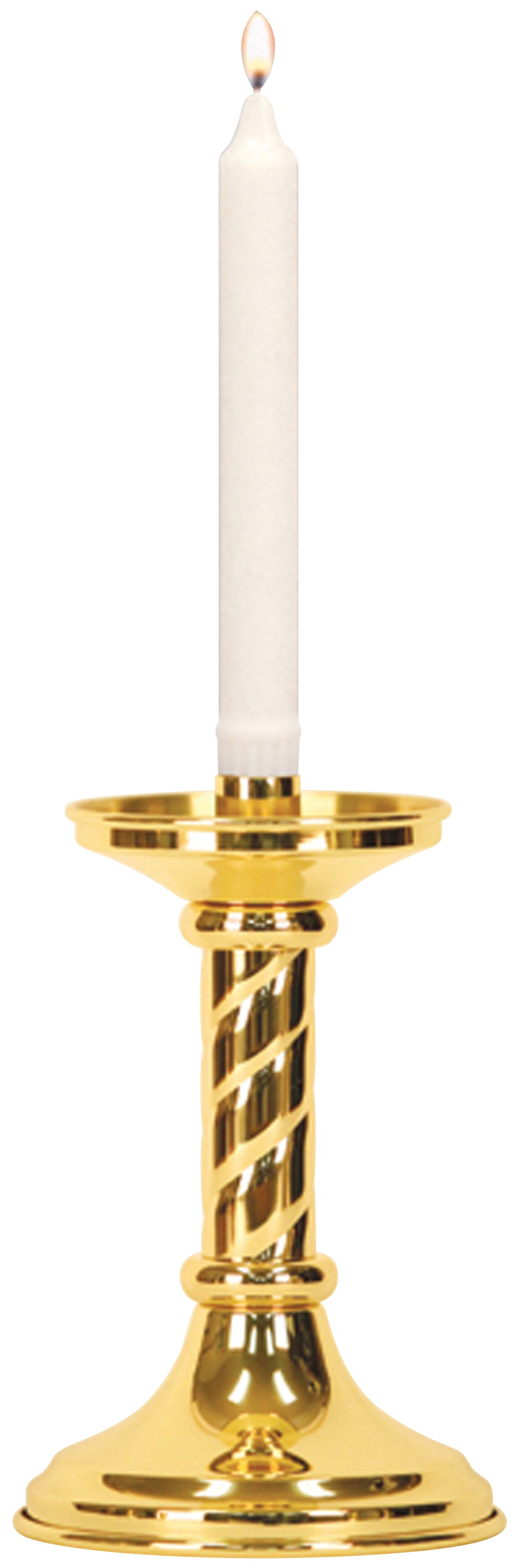 Altar Candlestick - Brass - 8" Ht