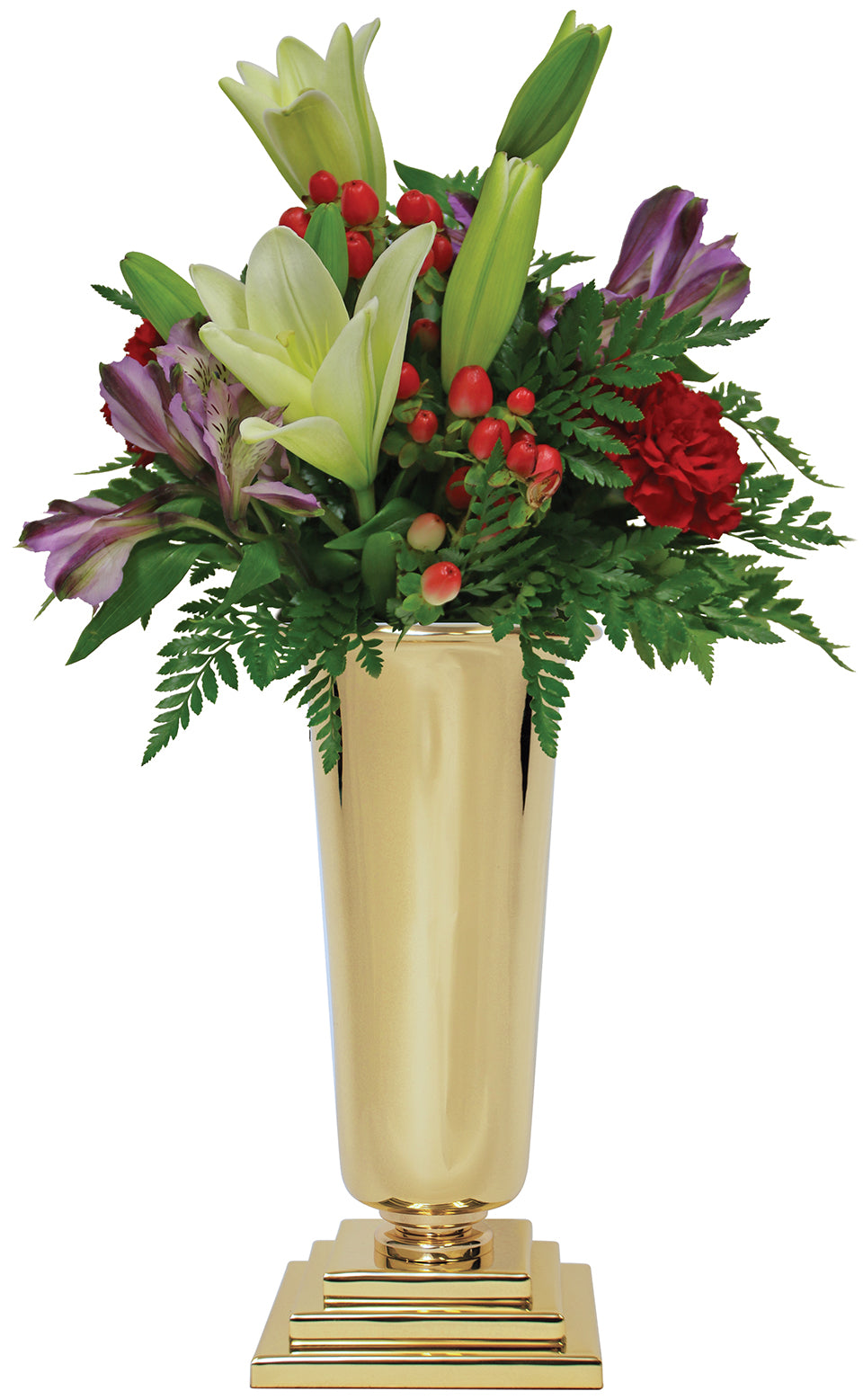 Altar Flower Vase - 3 Step Base - 11 1/2" Ht