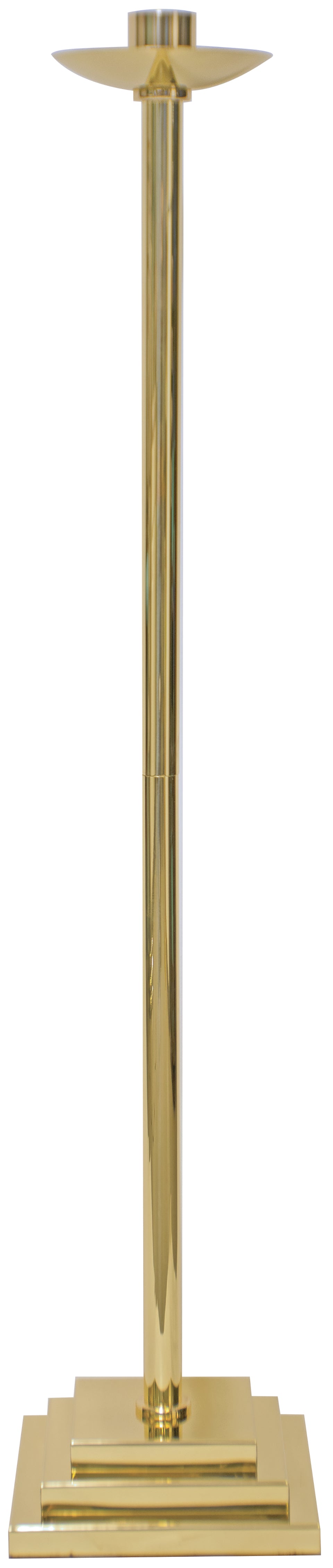 Standing Brass Candlestick - 3 Step Base - 48" Ht