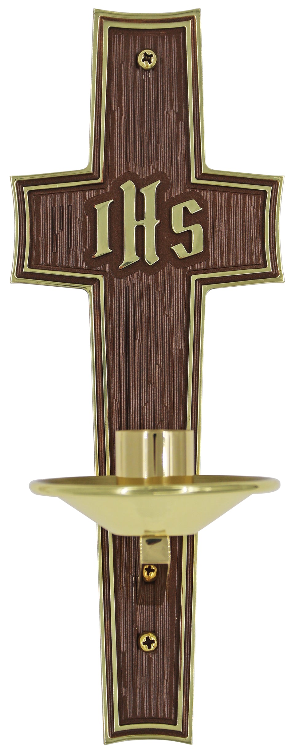 Support pour bougie de dédicace - Laiton - Deux tons - 3-3/4" x 10"