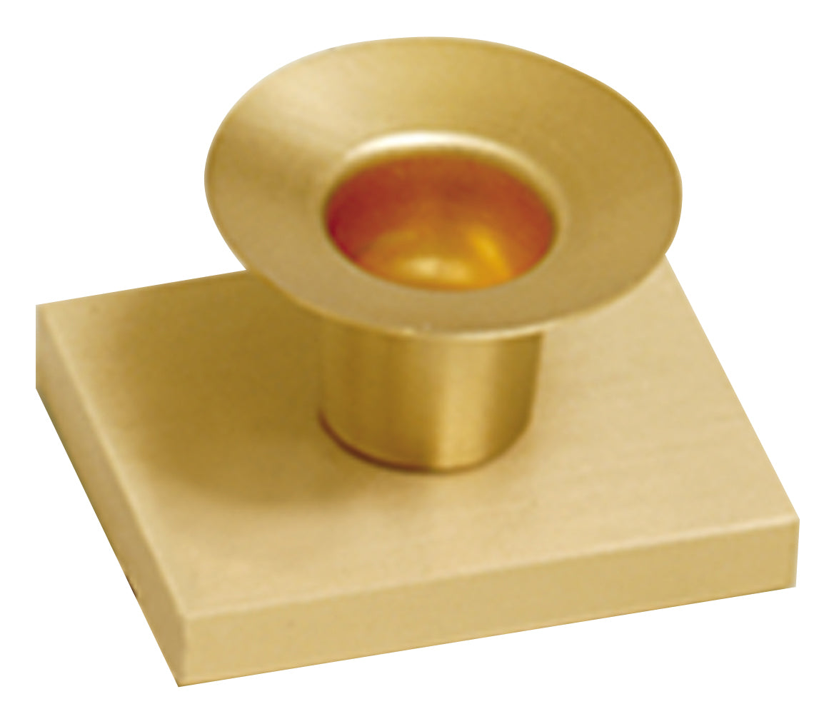 Altar Candlestick - Satin Brass - 1 1/2" Ht