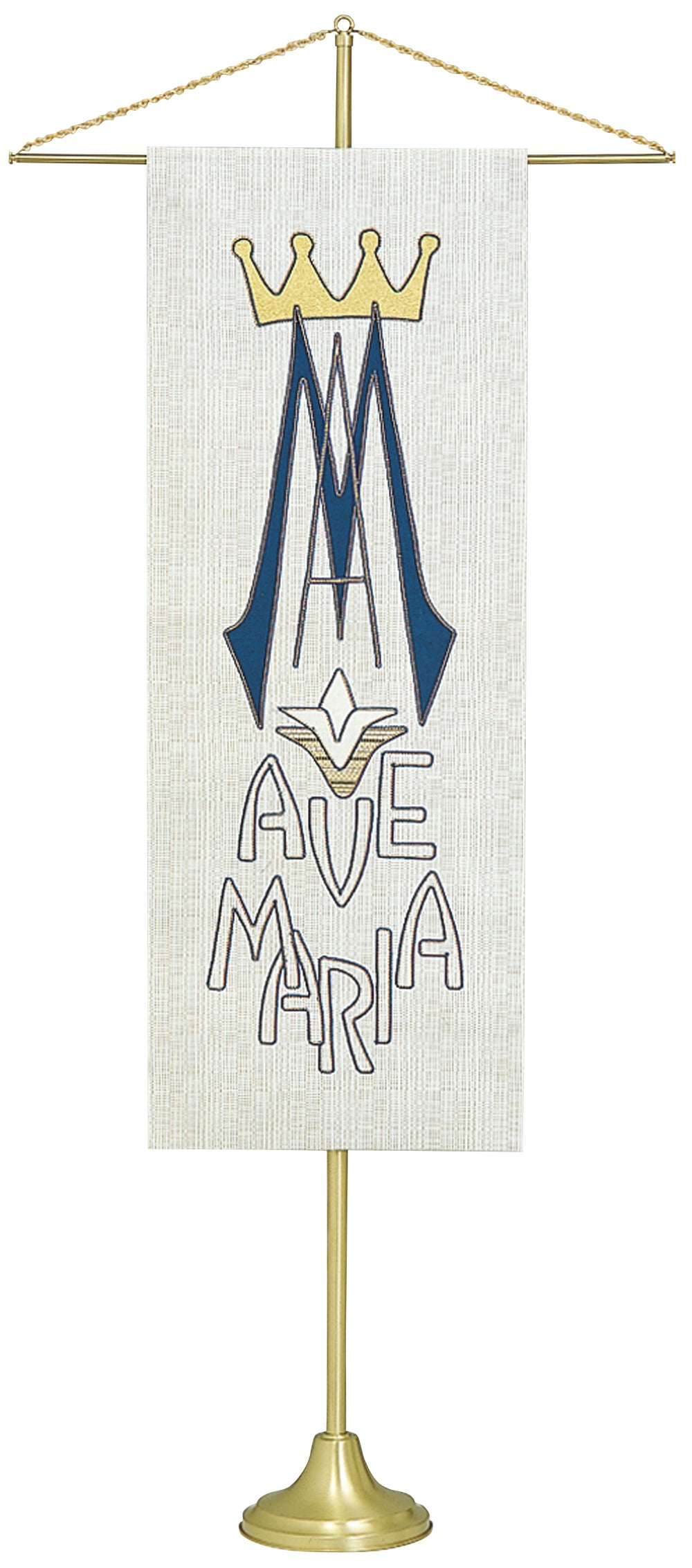 Brass Banner/Tapestry Stand - Telescoping Shaft - 51" to 90"