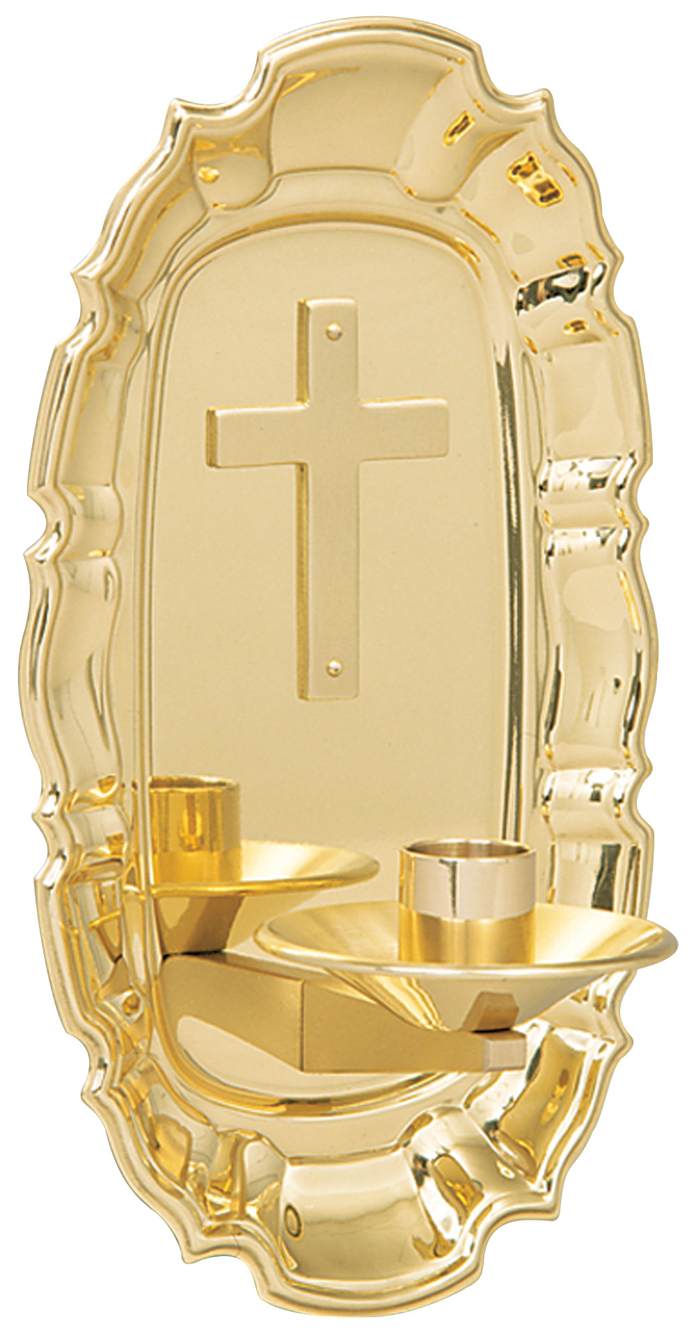 Dedication Candle Bracket - Brass