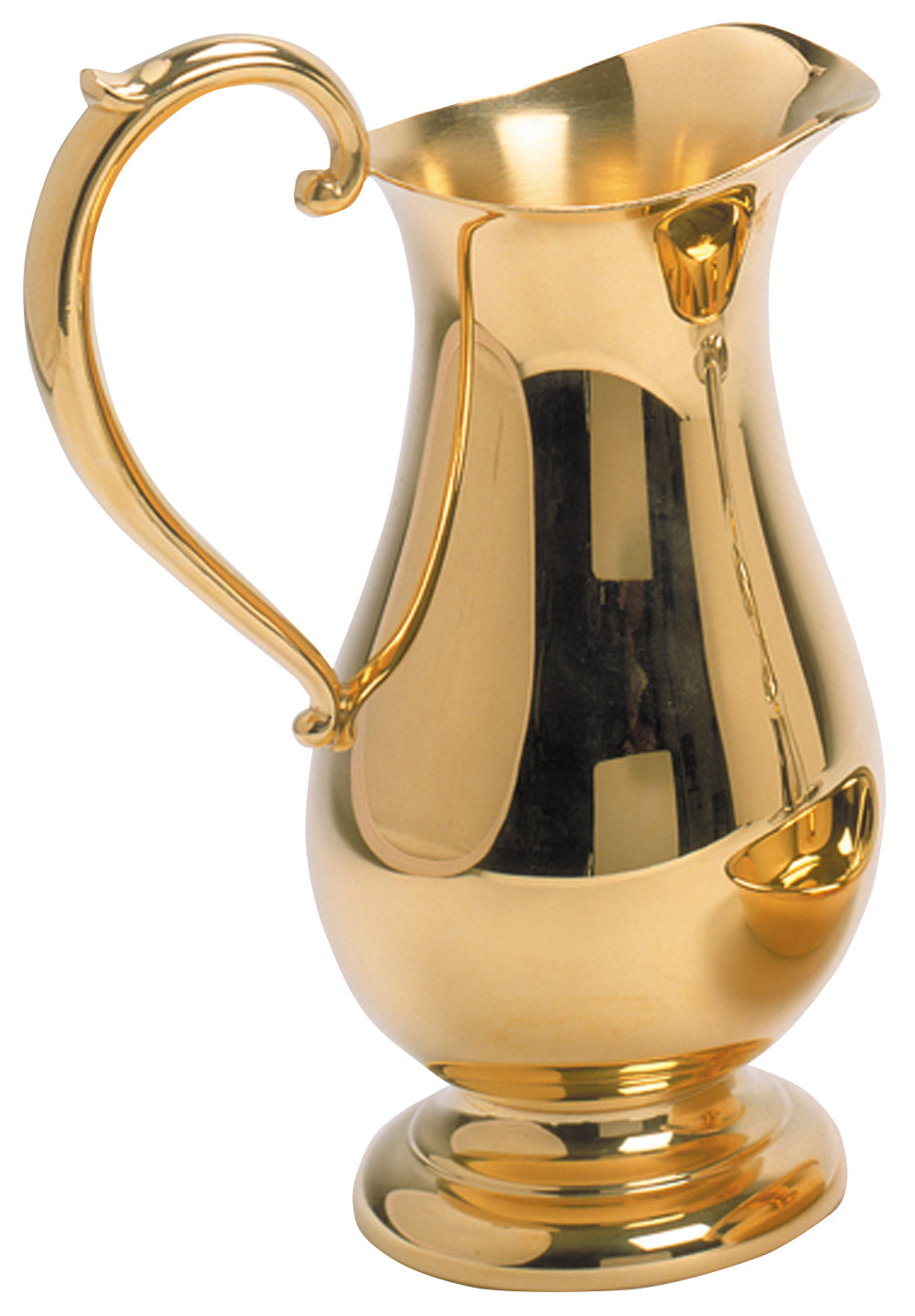 Ewer/Pitcher - 24 Kt Gold Plated - 22 Oz - 8" Ht