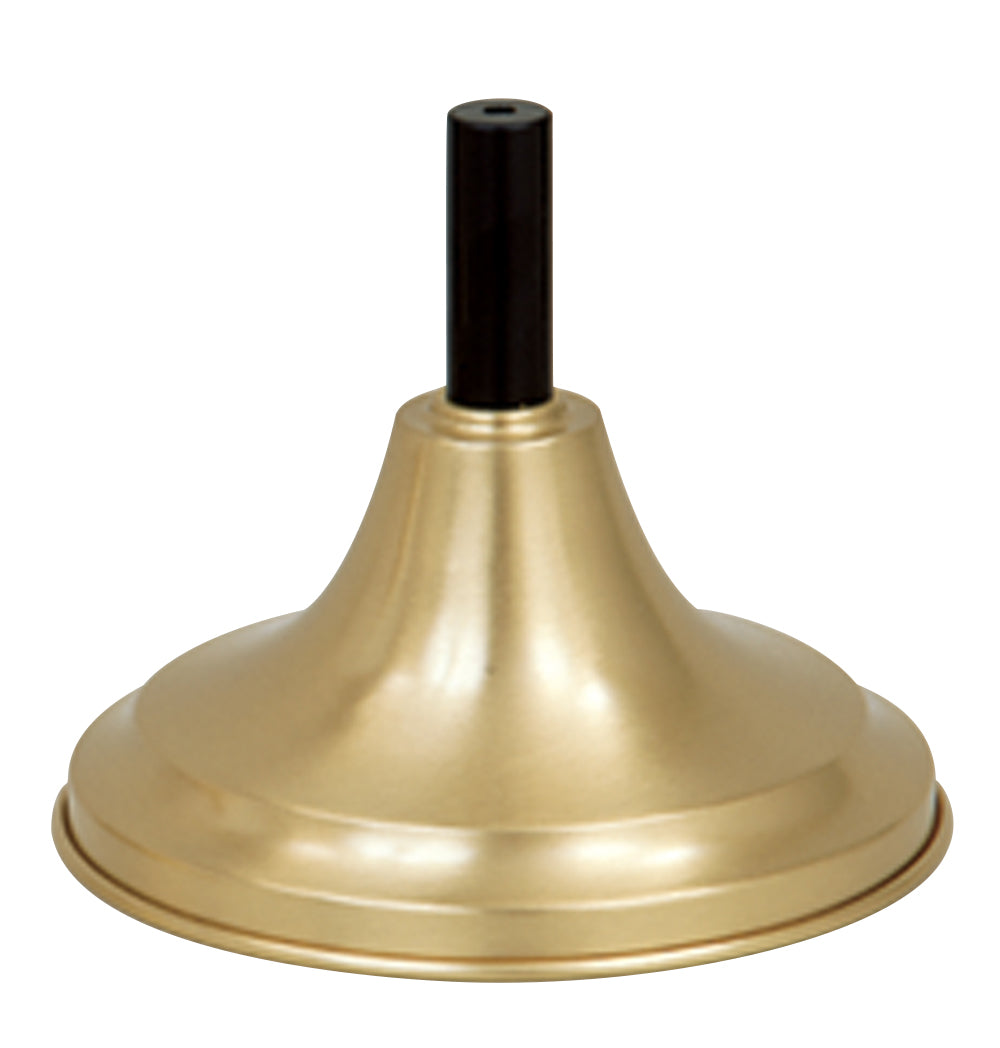 Processional Torch Base - Satin Brass - Plug - 9" Dia