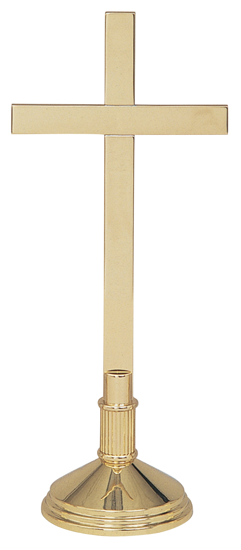 Altar Cross With or Without "IHS" Emblem - Brass - 17" Ht