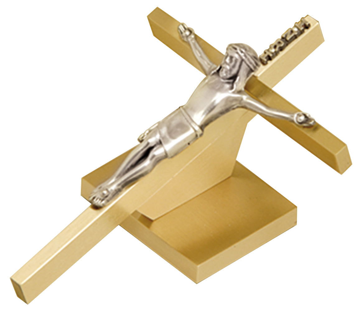 Altar Crucifix - Brass - 6" Ht