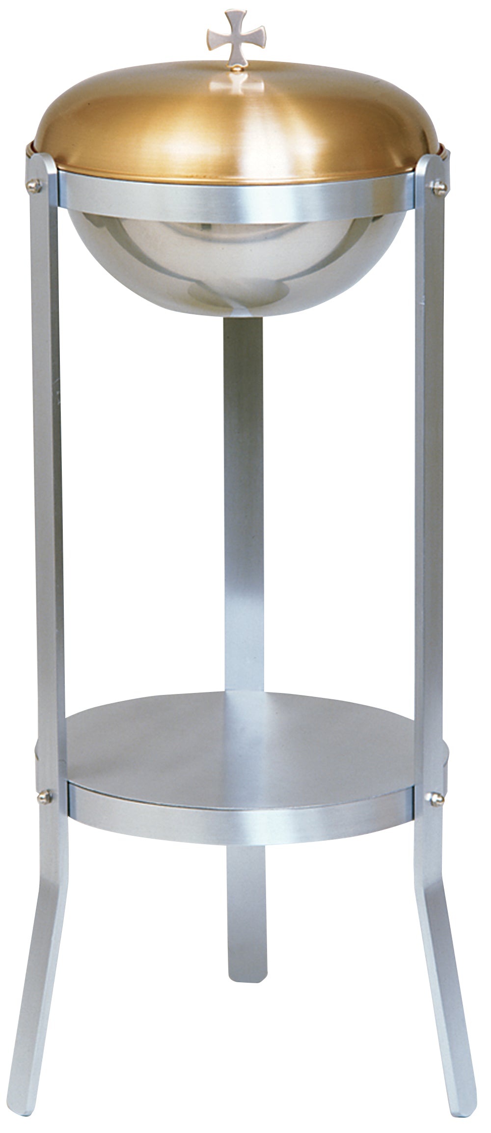 Baptismal Font - Portable - Bronze Cover - Aluminum Frame - 33" Ht