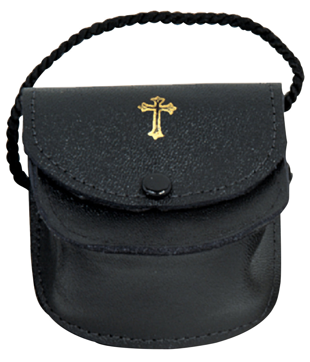 Leather Gusset Burse - Lined - Neck Cord