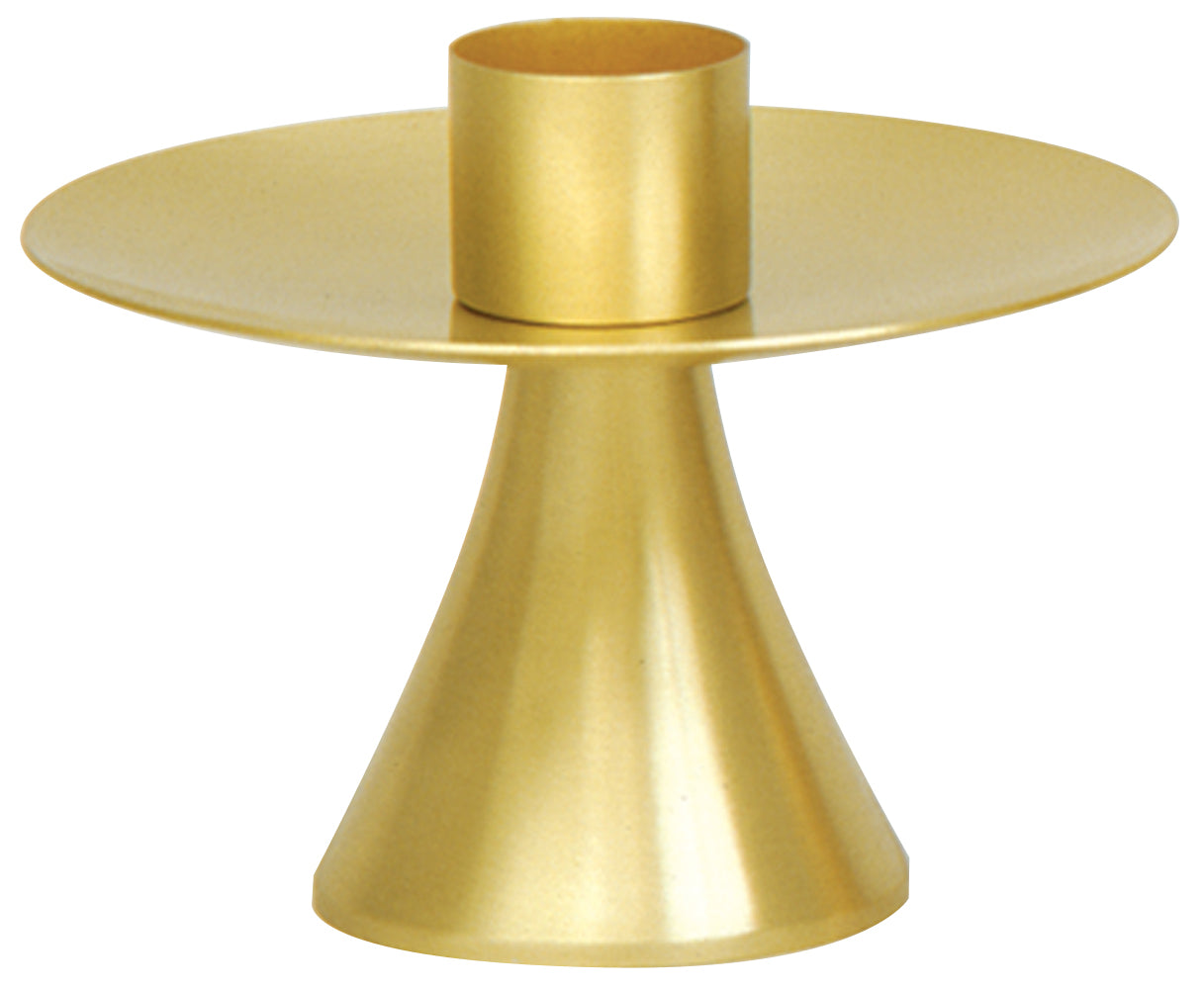 Altar Candlestick - Satin Brass - 3 1/2" Ht