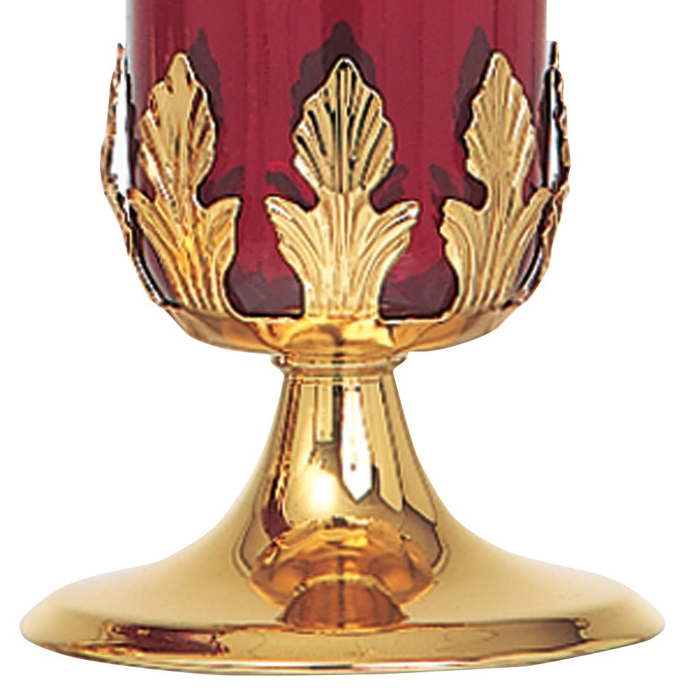 Brass Votive Stand Only - Bright Gold Plate - 5 1/2" Ht