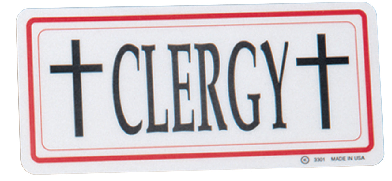 Clergy/Emergency Sign