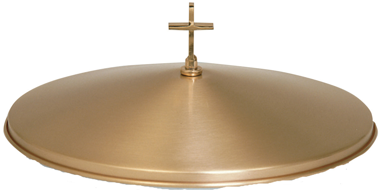 Portable Baptismal Bowl - Stainless Steel - Bronze Cover - 16" Dia - 13" Ht