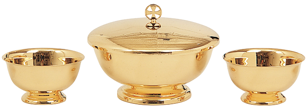 Communion Set - 24 Kt GP - Three Pieces