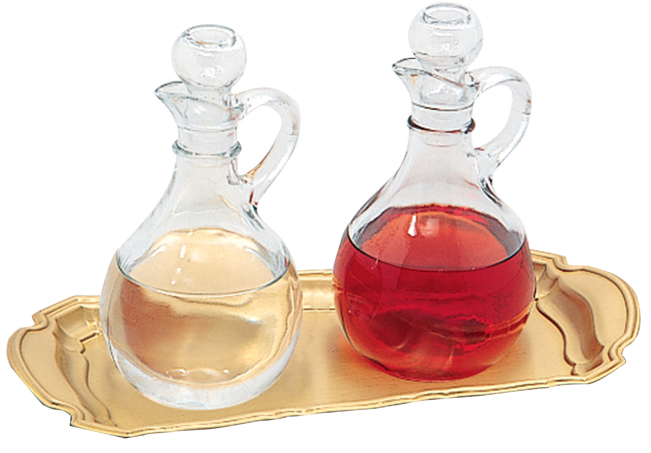 Cruet Set - Satin Brass - 7 1/4" x 10"