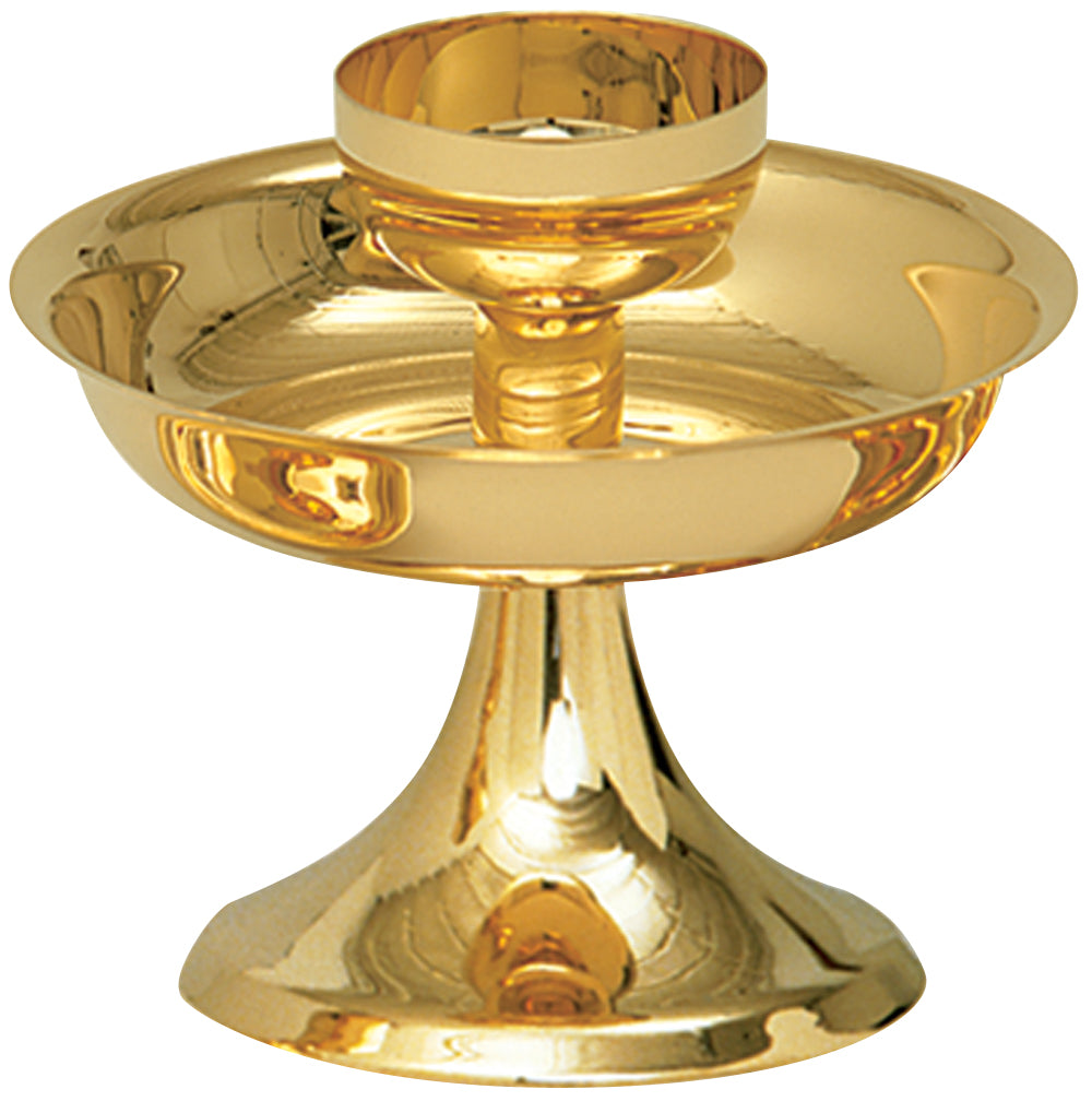 Intinction Set With Base - Gold Plated - 400 Host - 7 1/2" Dia