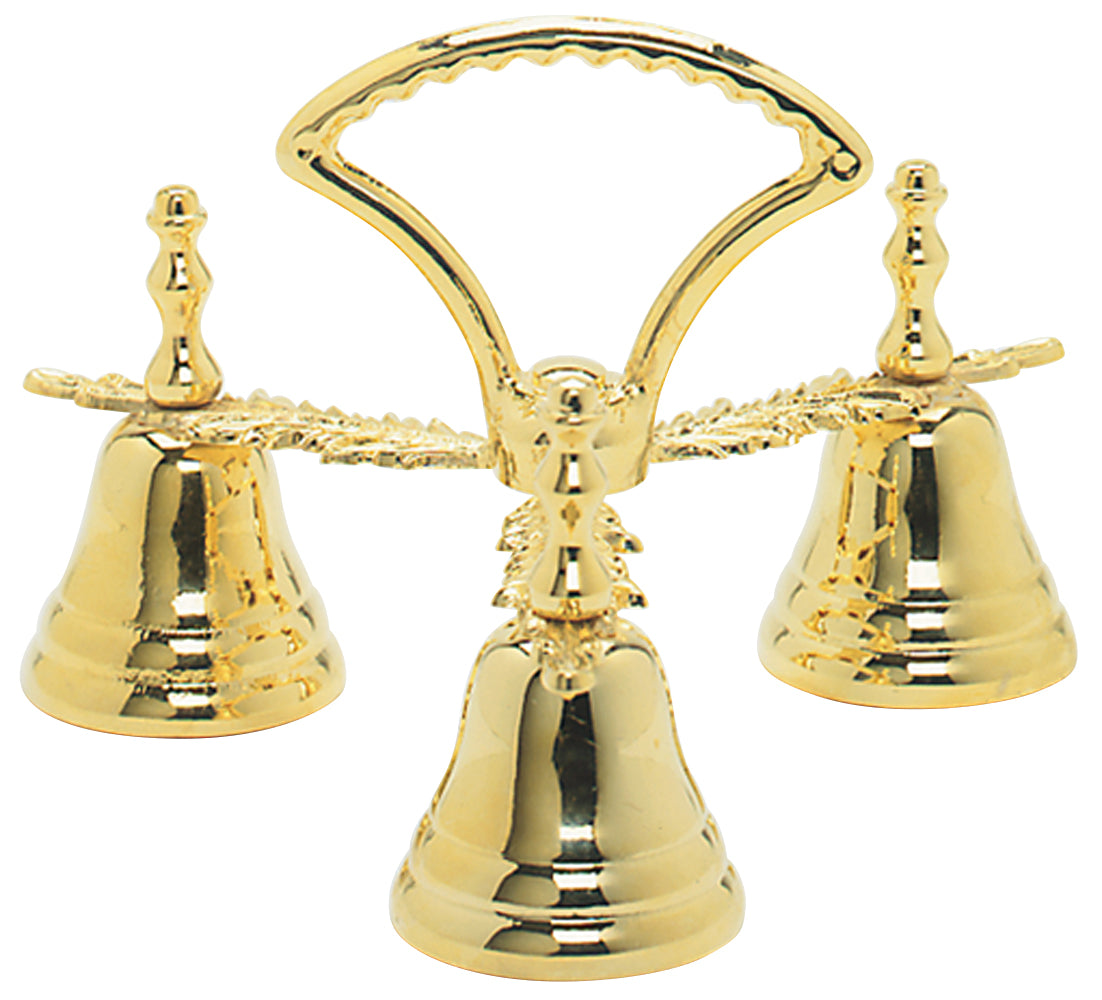 Altar Bells - 3 Bells - 24 Kt Gold Plate