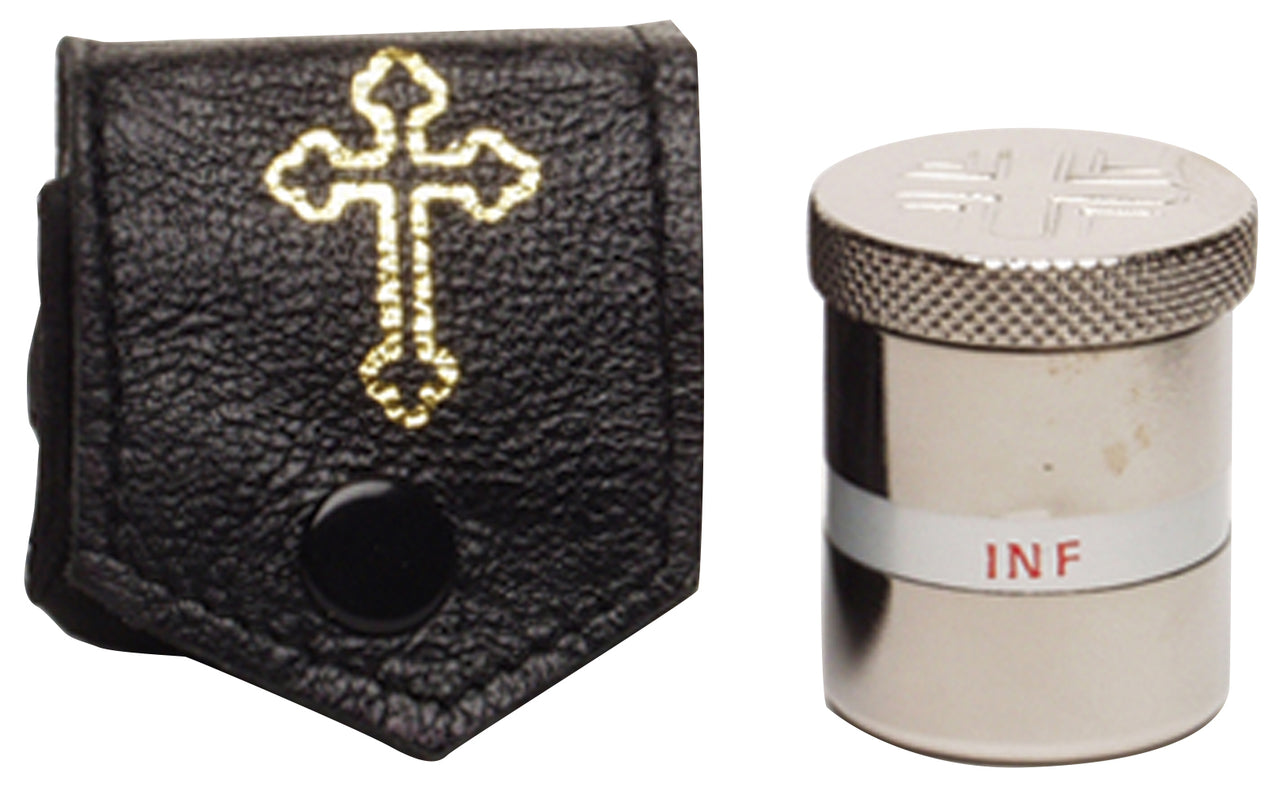 Nickel Plated Oil Stock w/Case - INF - Nickel Plated - 1 1/4" Ht